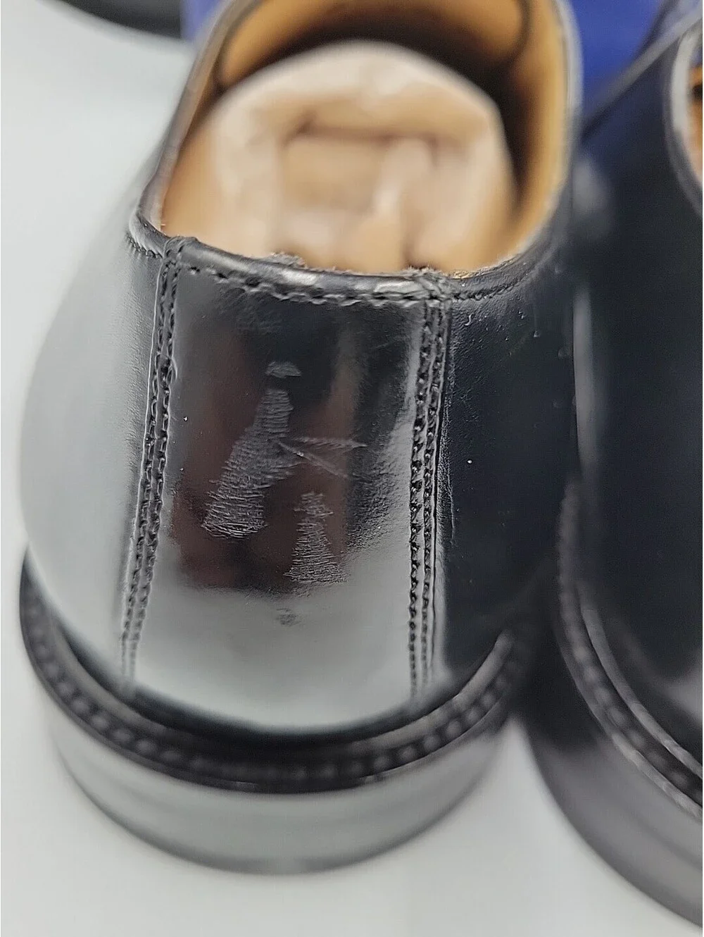 Johnston & Murphy Melton Cap Toe Oxford Black Dress Shoes 11